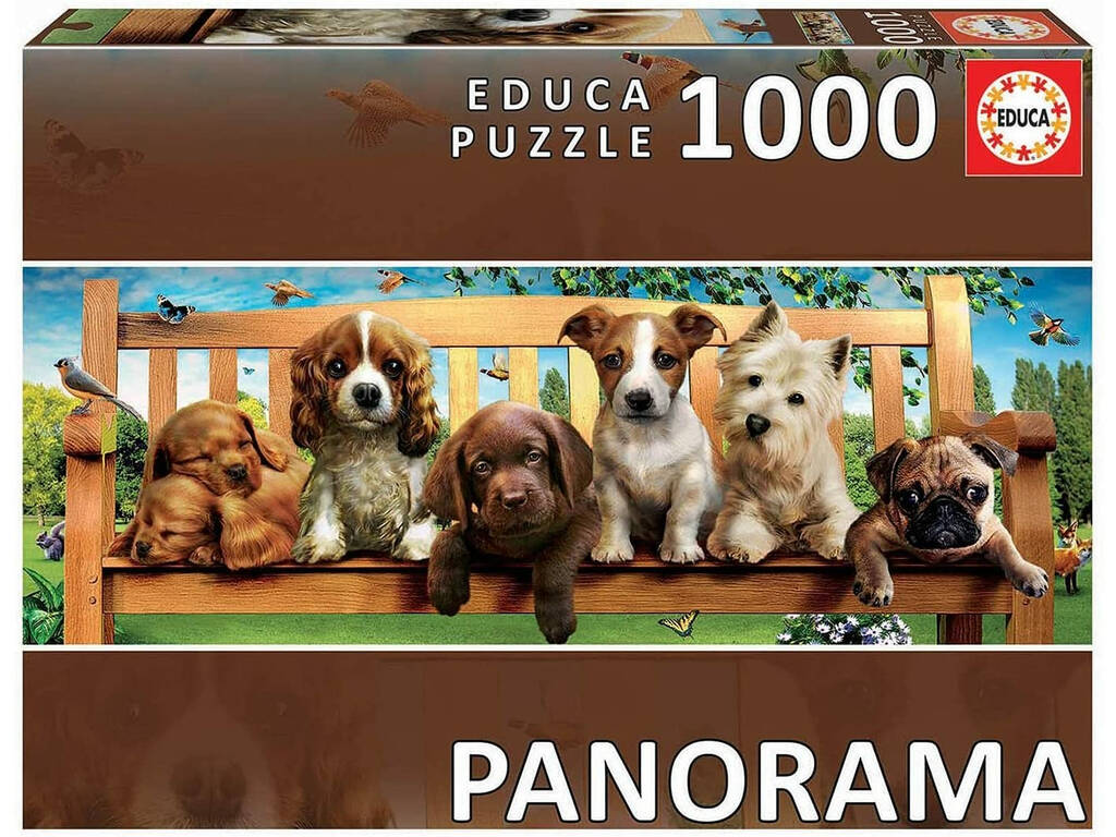 Puzzle 1.000 Perritos En El Banco Panorama Educa 19038