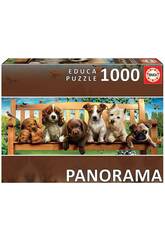 Casse-tête 1 000 chiens sur le banc Panorama Educa 19038