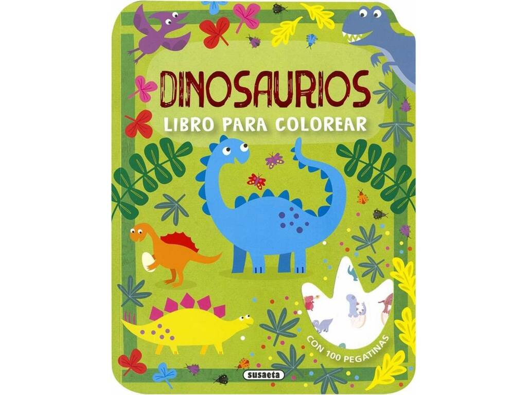 Cores e Autocolantes Dinossauros Livro para Colorir Susaeta S3467001