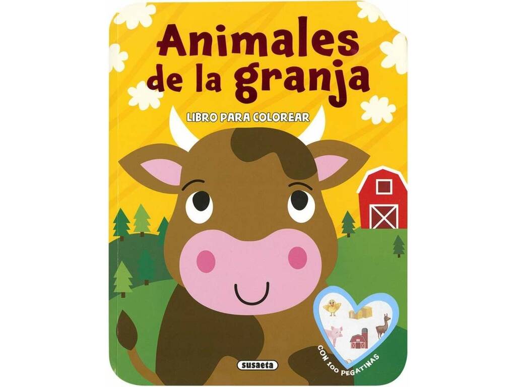 Coloriage et autocollants Livre de coloriage sur les animaux de la ferme Susaeta S3467002