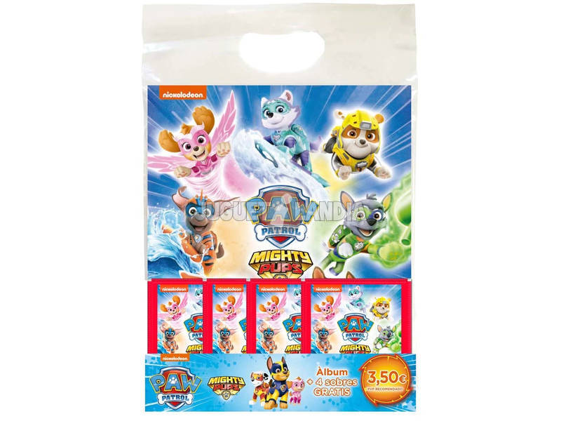 Paw Patrol Mighty Pups Starter Pack Album con 4 bustine Panini 9788427872363
