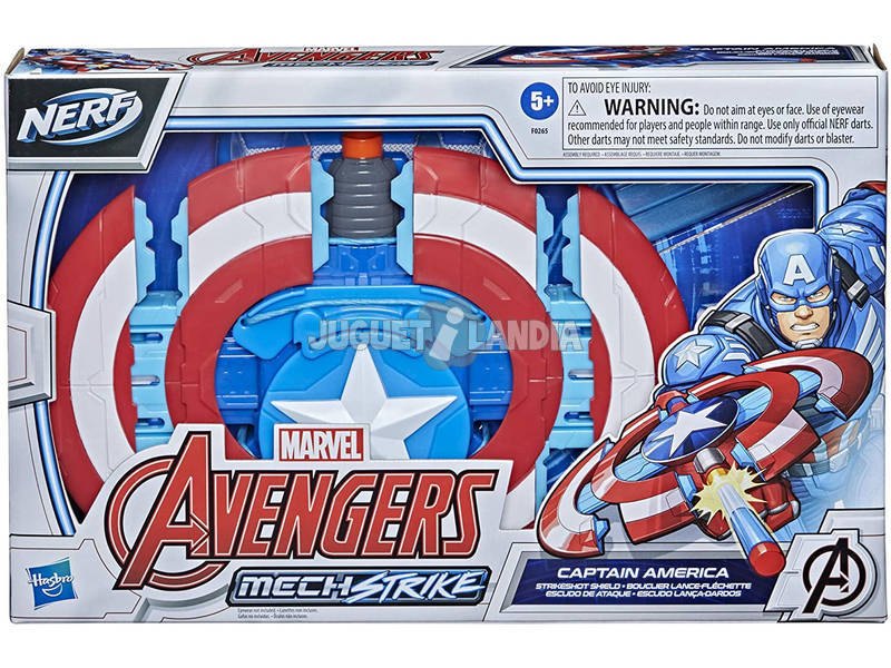 Avengers Nerf Mech Strike Escudo de Ataque Capitán América Hasbro F0265