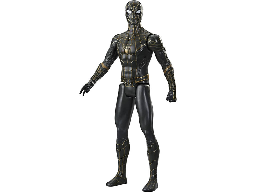 Spiderman Figura Titan 29 cm. Traje Negro y Dorado Hasbro F2438