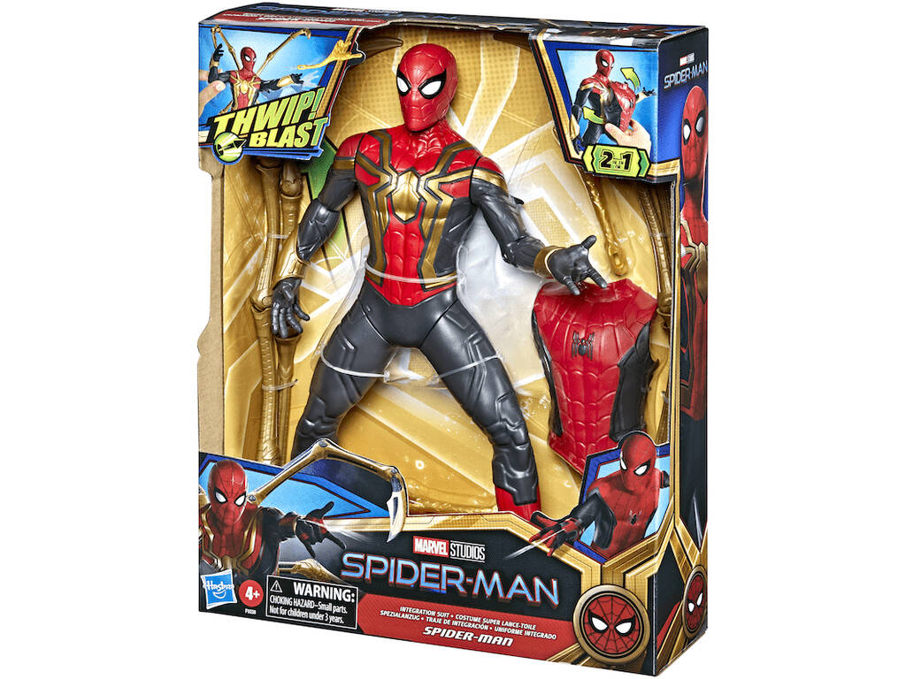 Spiderman Figura Lanzaredes 30 cm. Traje de Integración Hasbro F0238
