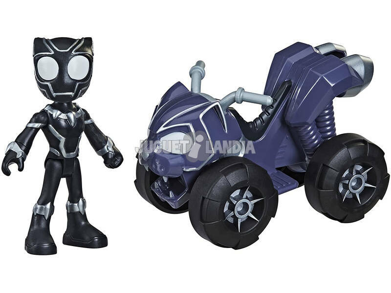 Spiderman Conjunto Figura e Veículo Black Panther Patrulha Pantera Hasbro F1943
