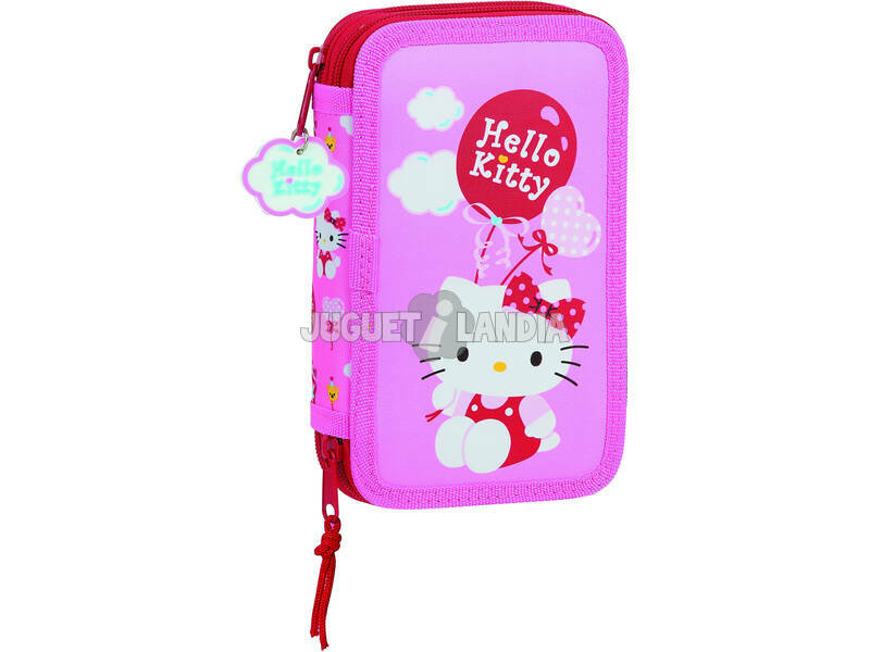 Kleines Doppelfedermäppchen 28 Stück Hello Kitty Balloon Safta 412016854