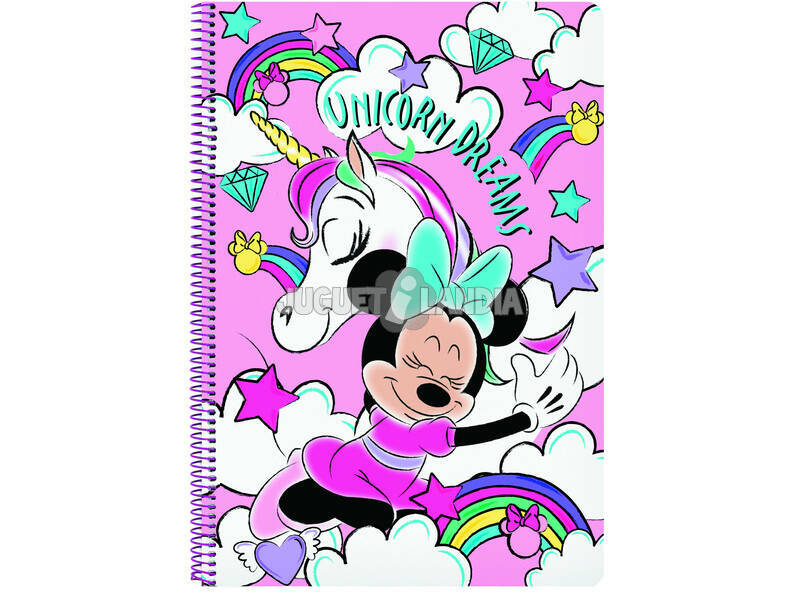 Minnie Mouse Unicorns Libreta Folio Tapas Duras 80 h. Safta 512012066