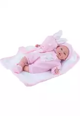 Poupée 40 cm Pleureuse avec Couverture Lapin Cucosito 3716
