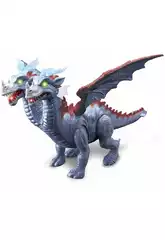 Dinosaurio Gris Andador con Luz y Sonido