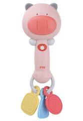 Pink Licht und Sounds Kinder-Beissring-Schlüsselanhänger