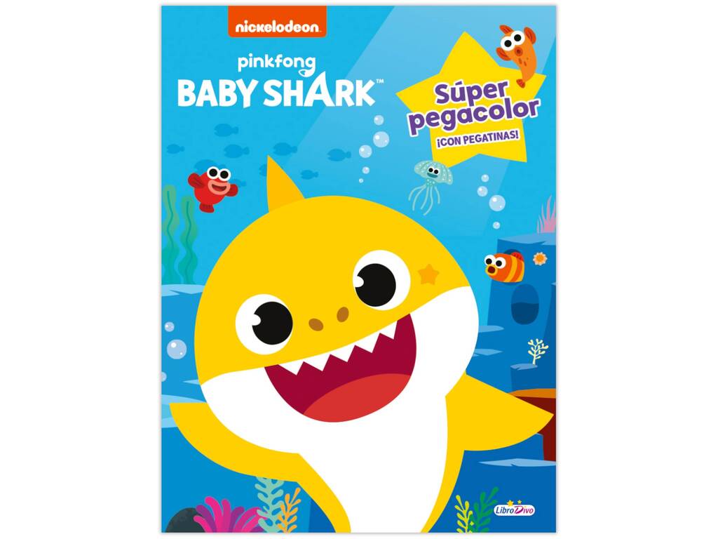 Baby Shark Súper Pegacolor Ediciones Saldaña LD0912