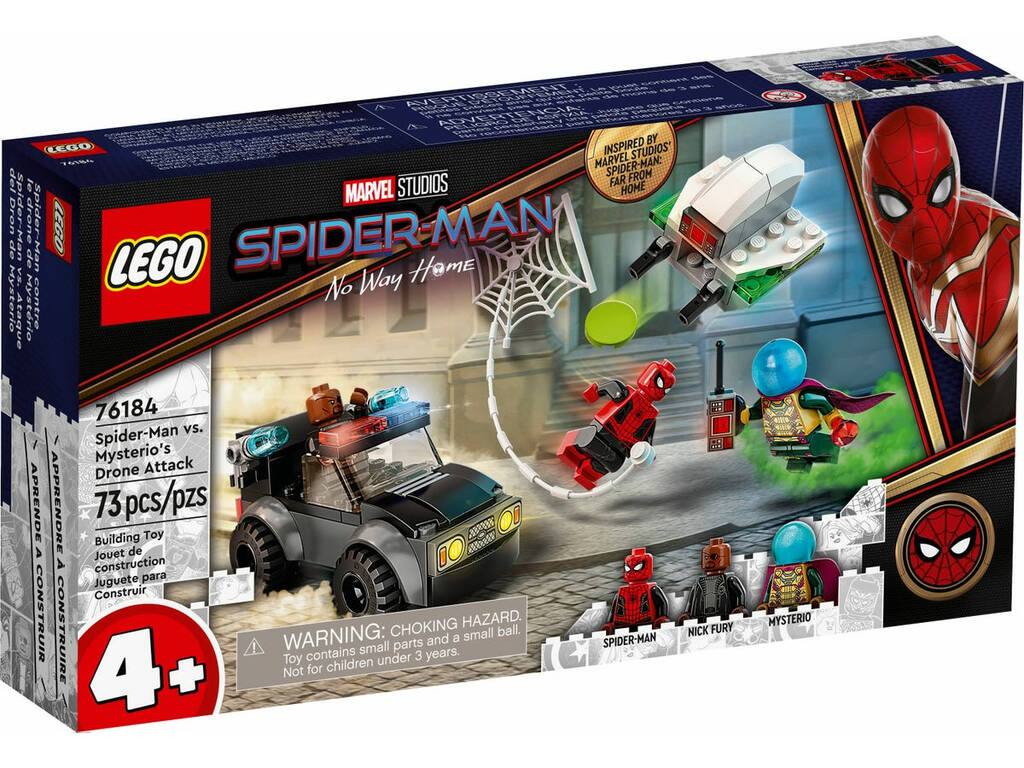 Lego Spiderman vs. Ataque del Dron de Mysterio 76184