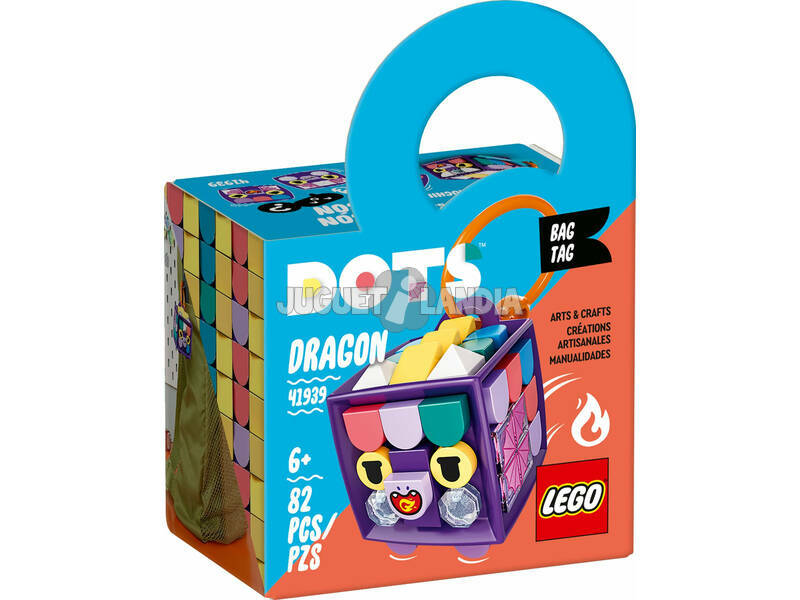 Décoration de sac à dos Lego Dots Dragon 41939