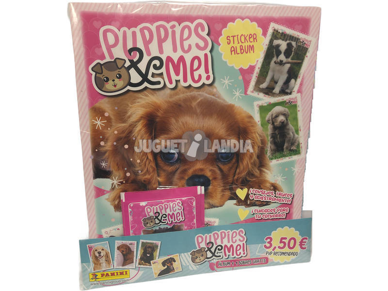 Puppies & Me! Starter Pack Álbum com 4 Pacotes Panini