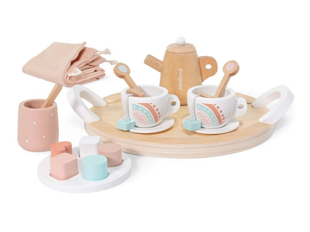 Set Té de Madera para Muñecas Miniland 94062