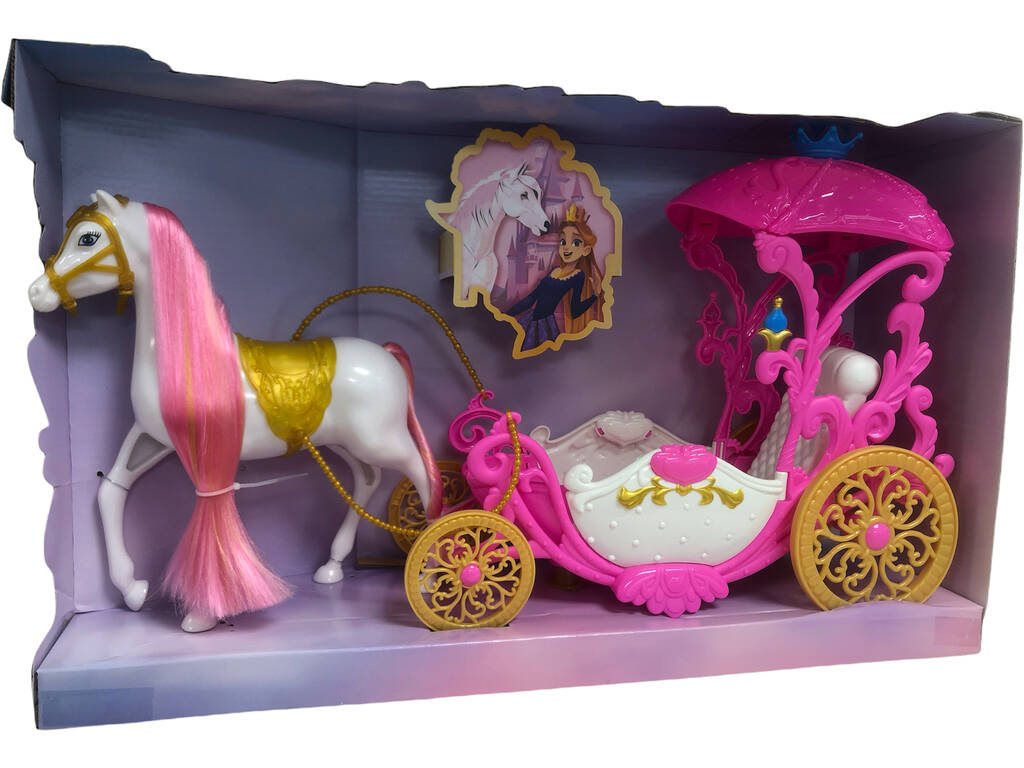 Cavallo e carrozza rosa da Principessa