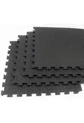 Set 4 Peças Piso Garagem 620x620x10 mm. Cor Preto Dureza 35°