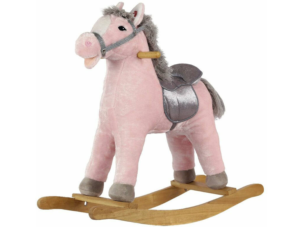 Pink und Grauer Pferd Schaukelplüsch