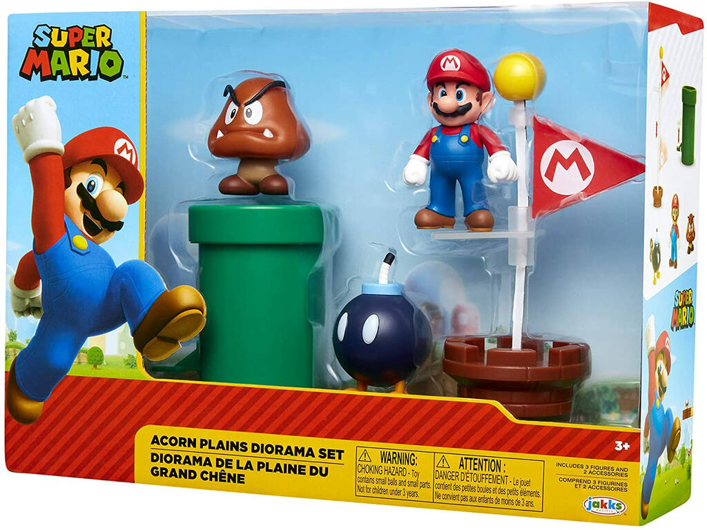 Super Mario Play Set Acorn Plains Jakks 85987-4L
