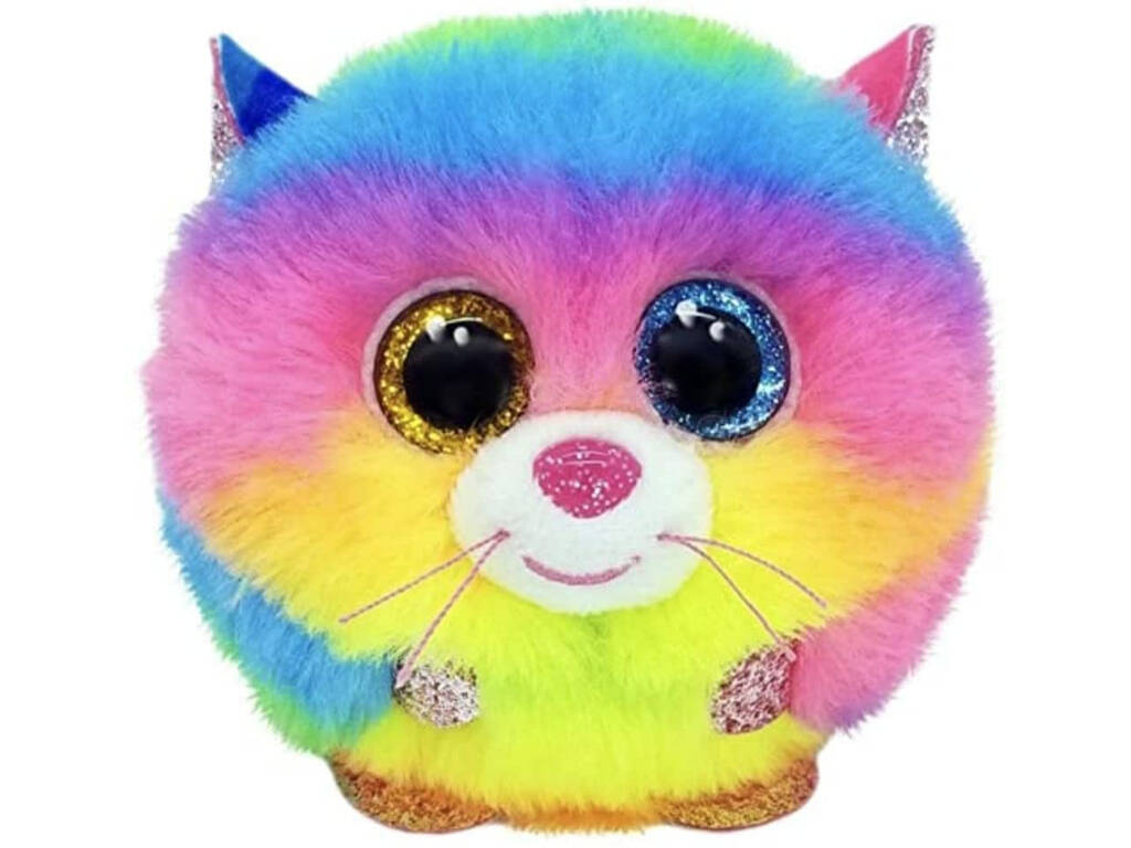 Peluche 10 cm. Puffies Gizmo Rainbow Cat TY 42520