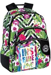 Mochila Doble Junior 40 Degrees Top Desing Flores Perona 56861