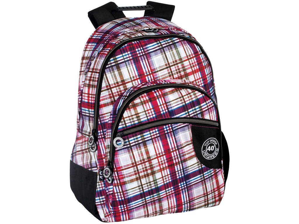 Junior Double Sac à dos 40 degrés Top Desing Plaid Perona 56865