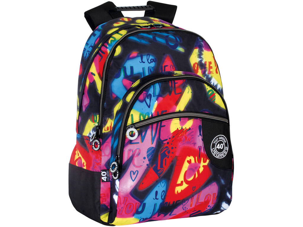 Mochila Doble Junior 40 Degrees Top Desing Love Perona 56866