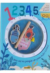 Livre pour enfants sur la pêche 1,2,3,4,5, poissons avec aimants et canne à pêche