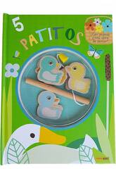 Libro Infantil de Pesca 1,2,3,4,5, Patitos con Imanes y Caña de Pescar