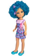Nancy Curly Power Cheveux Bleu Famosa 700017106