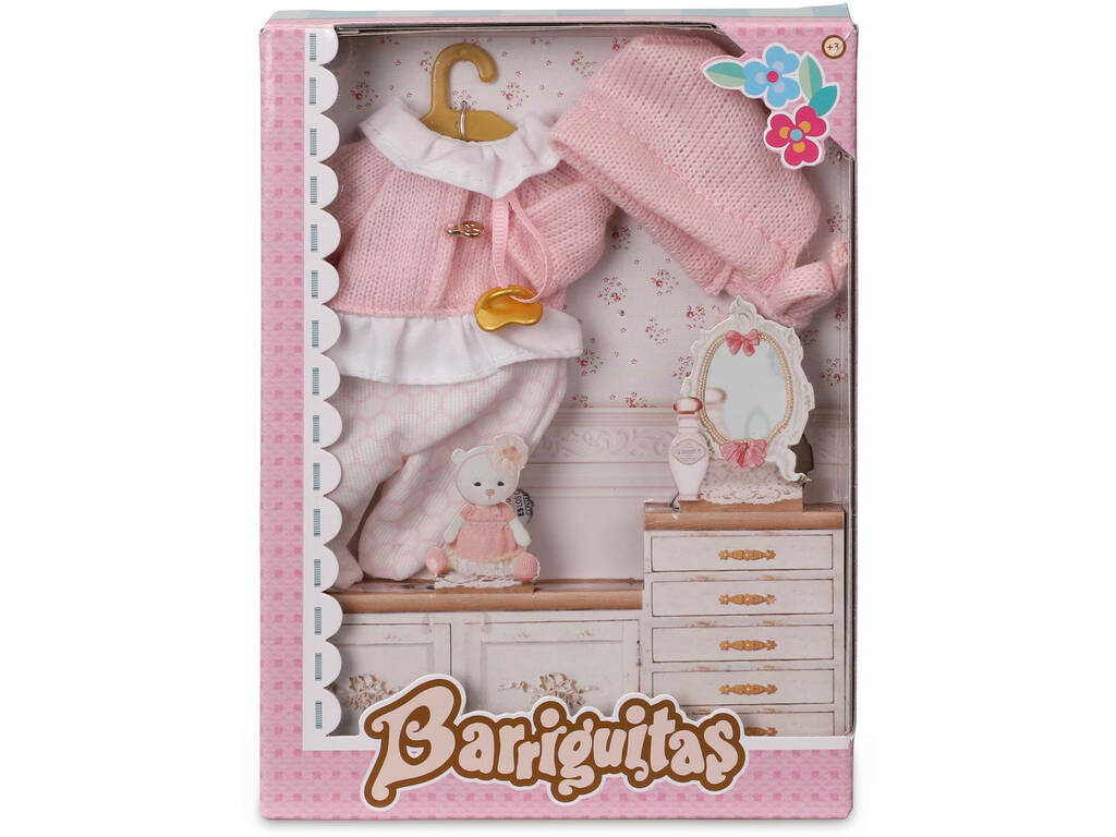 Barriguitas Ensemble grenouillère rose pour bébé Famosa 700017021