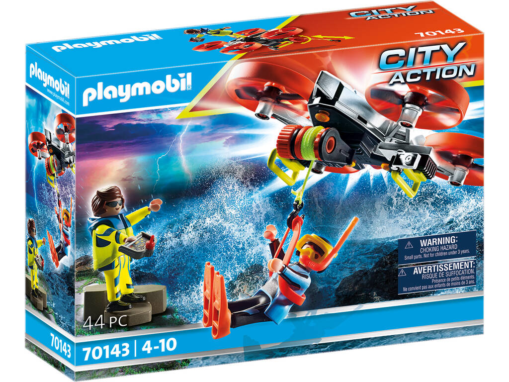 Playmobil Plongeur sauveteur en mer avec drone de sauvetage 70143