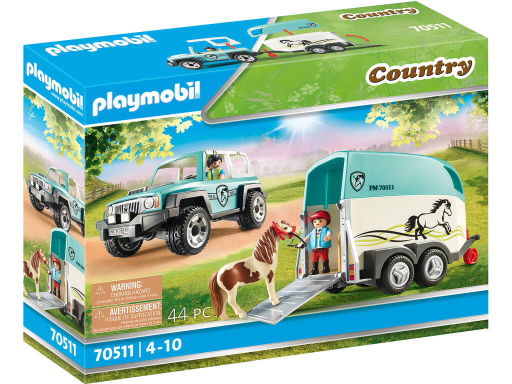 Playmobil Coche con Remolque para Poni 70511