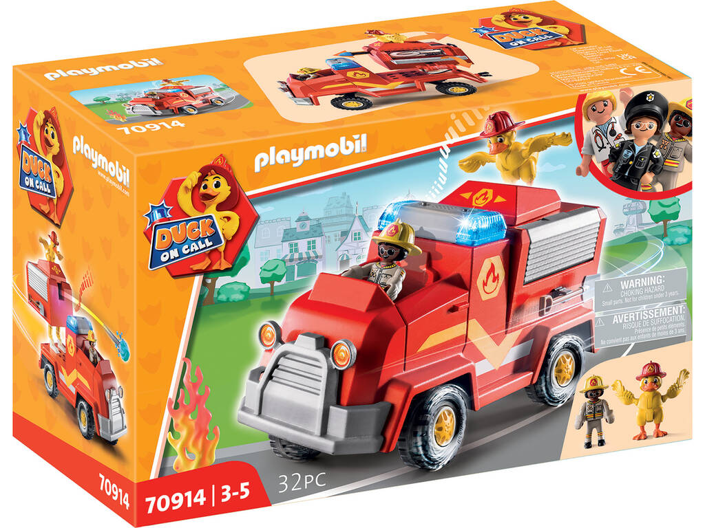 Playmobil D.O.C. Veicolo d'emergenza dei vigili del fuoco 70914