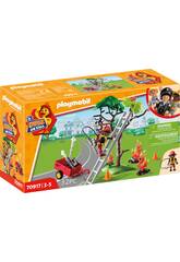 Playmobil Duck On Call Action Fire Rescue Sauvez le chat ! 70917