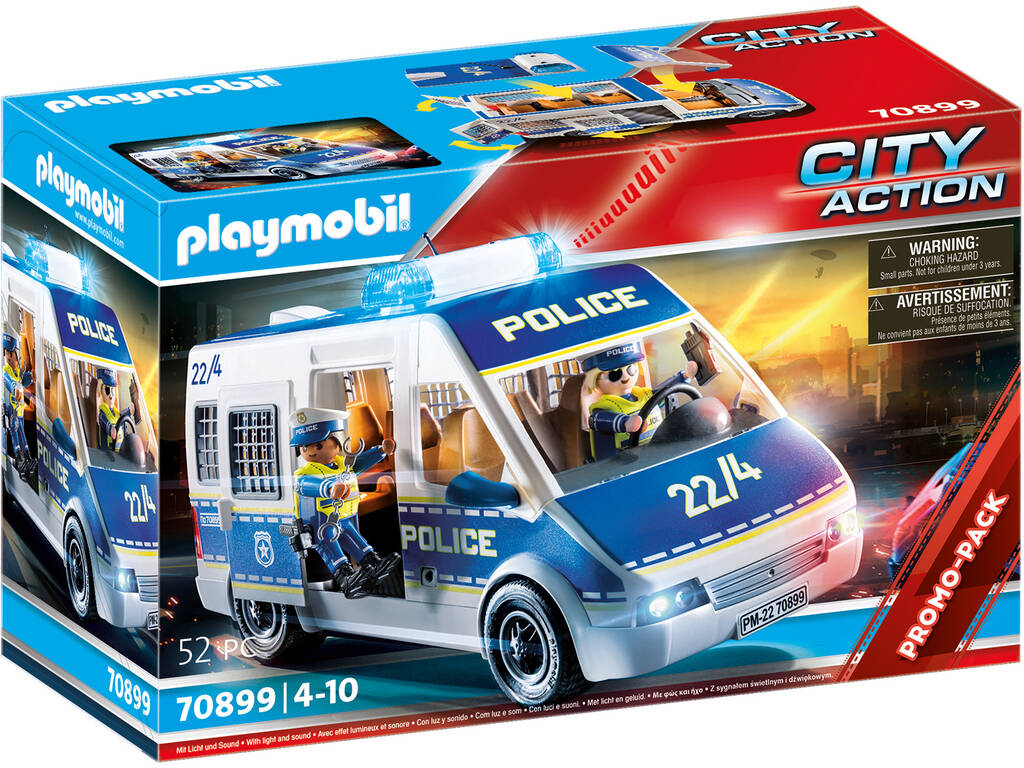 Playmobil Coche Policía con Luz y Sonido 70899