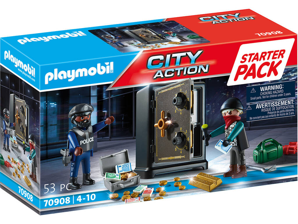 Injusto Baño ampliar Playmobil Starter Pack Caja Fuerte 70908 - Juguetilandia