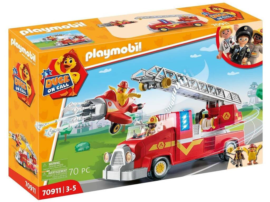 Playmobil Duck On Call Camión de Bomberos 70911