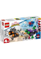 Lego Marvel Spidey et ses incroyables amis Hulk et Rhino Camions de combat 10782