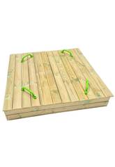 Oben Recheckiger Holz Sandkasten mit Deckel Masgames MA600092