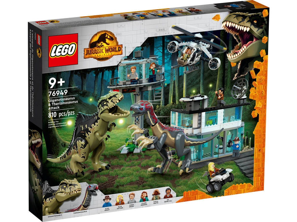 Lego Jurassic World Ataque del Giganotosaurio y el Therizinosaurio 76949