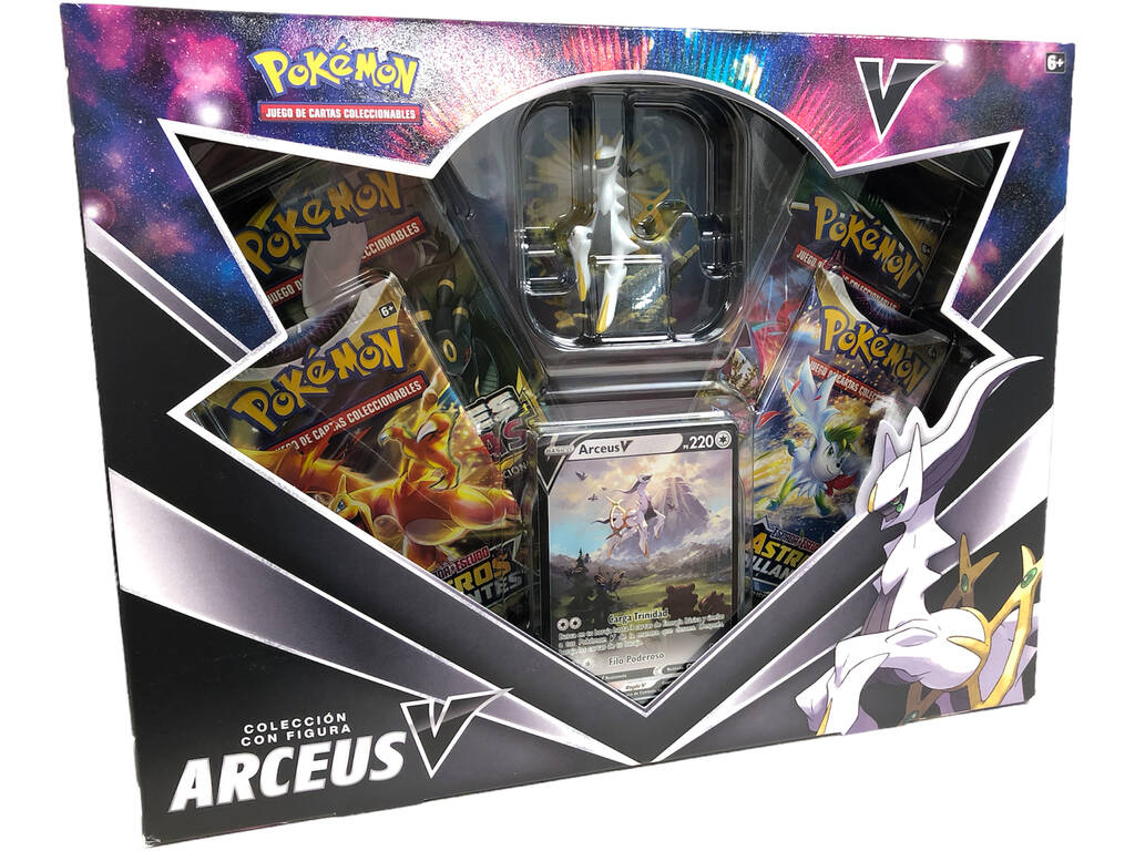 Pokemon coleção com figura arceus v