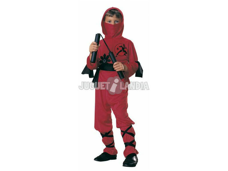 Disfraz Niño Ninja Rojo Talla S Rubies 12110-S