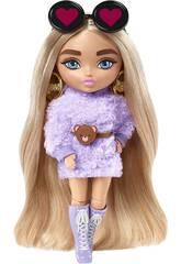 Barbie Extra Mini Rubia con Sudadera Morada Mattel HGP66