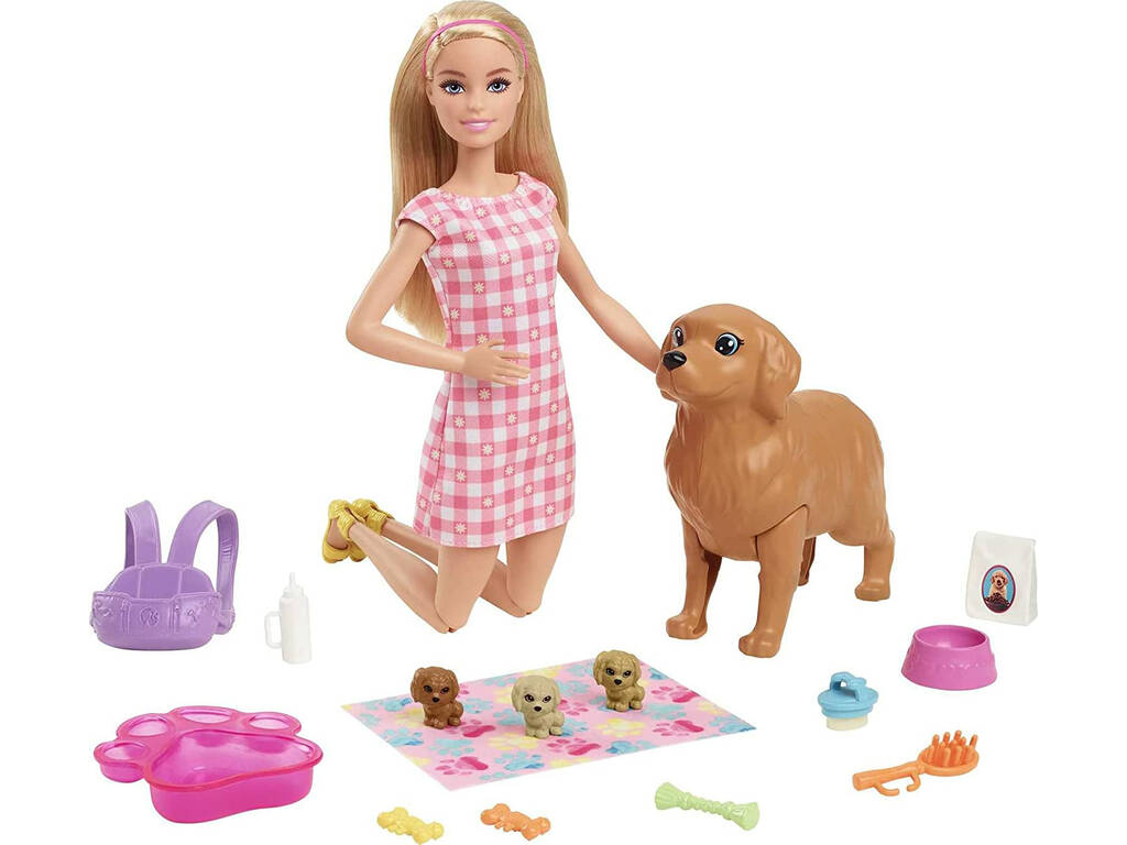 Bambola Barbie Cuccioli appena nati Mattel HCK75