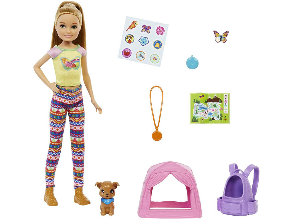 Barbie ¡Vamos de Camping! Skipper y Mascotas Mattel HDF70