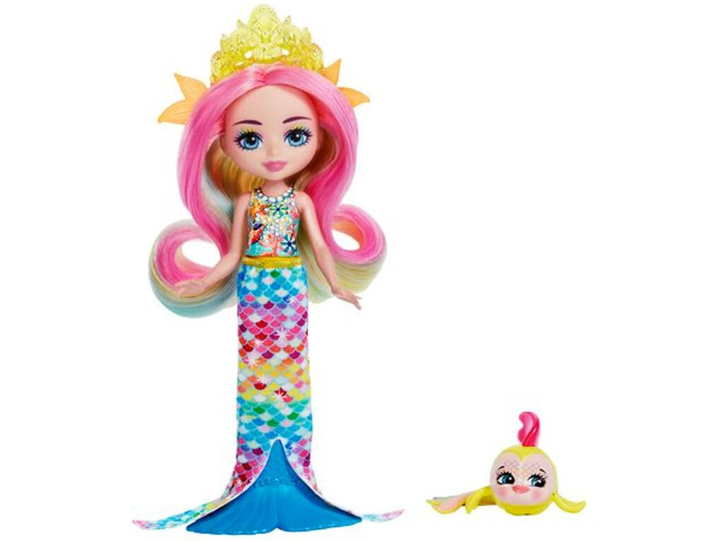 Enchantimals Royal Ocean Kingdom Muñeca Rainey Rainbow Fish Mattel HCF68