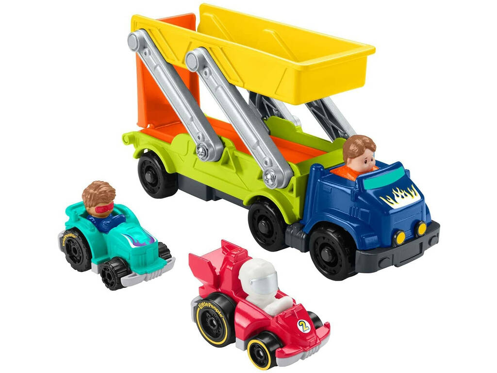 Fisher Price Little People Conjunto de Regalo de Camión con Rampa para Coches Mattel HBX23