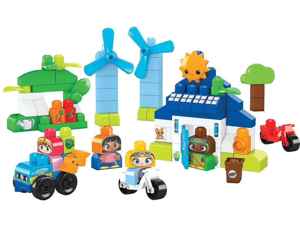 Mega Bloks Eco House Build & Learn Mattel HCG36