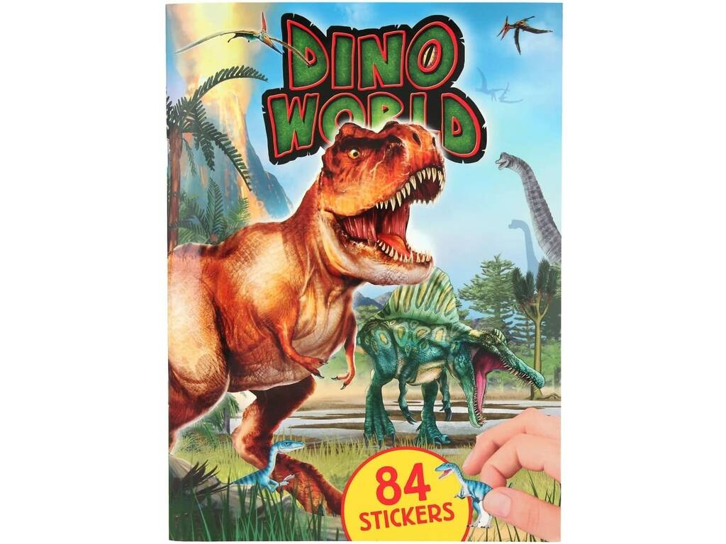 Dino World con Pegatinas en Relieve Depesche 11881